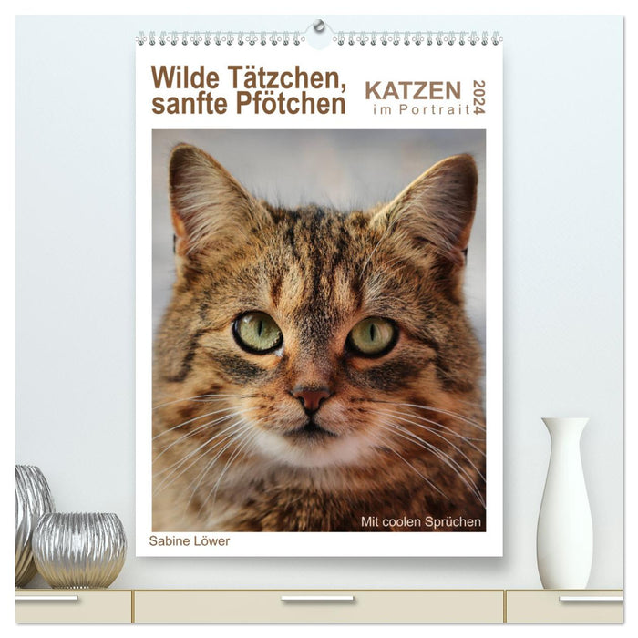 Wilde Tätzchen, sanfte Pfötchen (CALVENDO Premium Wandkalender 2024)