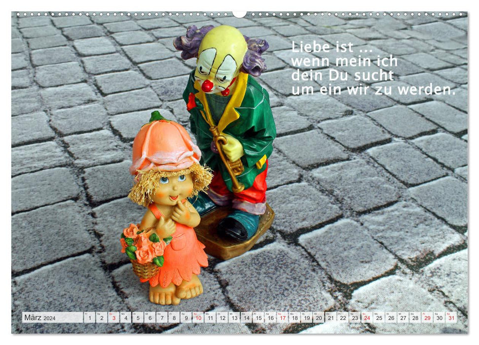 Les clowns rigolos et colorés (Calendrier mural CALVENDO Premium 2024) 