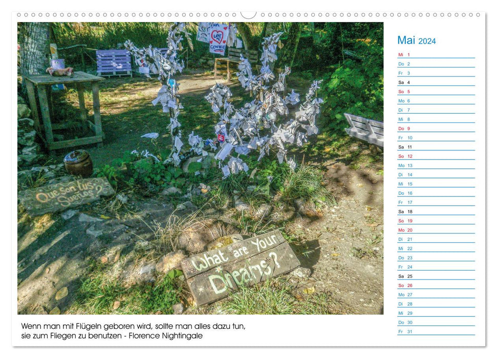 Mon chemin vers Saint-Jacques-de-Compostelle avec citations (Calendrier mural CALVENDO Premium 2024) 