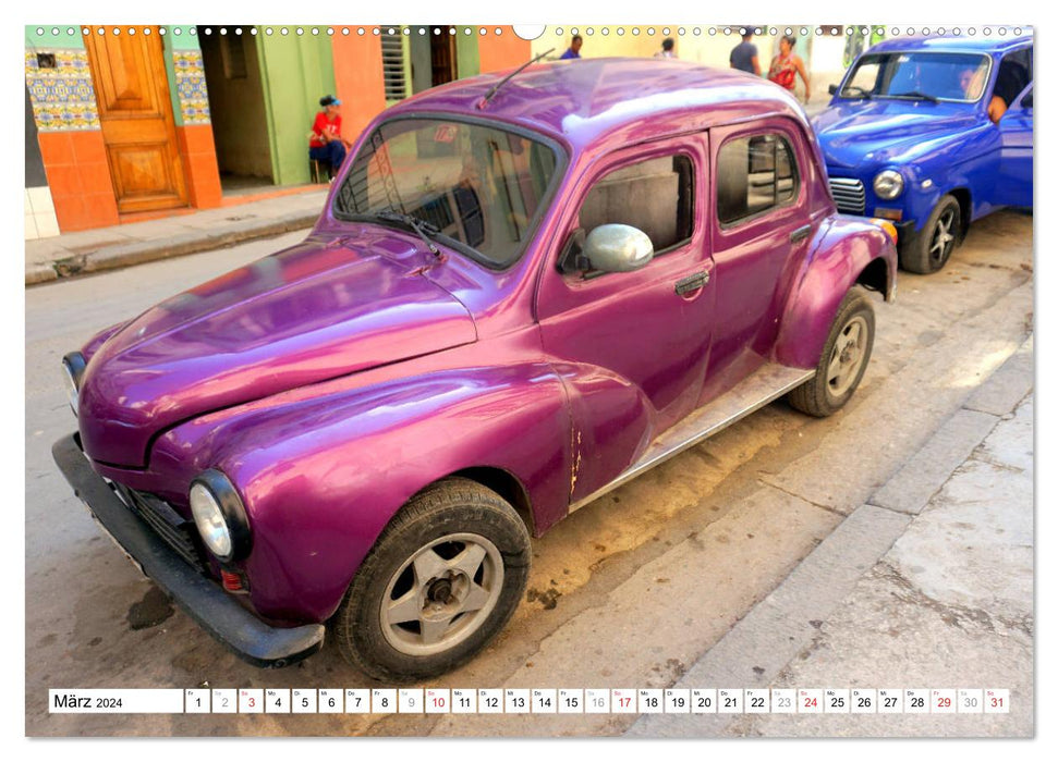 RENAULT 4CV - La Coccinelle de France à Cuba (Calendrier mural CALVENDO 2024) 