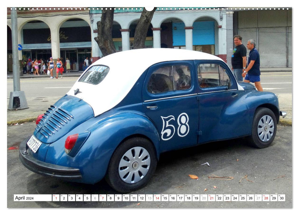 RENAULT 4CV - La Coccinelle de France à Cuba (Calendrier mural CALVENDO 2024) 