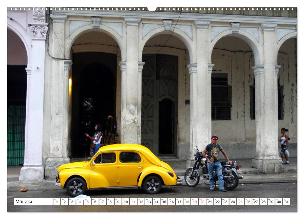 RENAULT 4CV - La Coccinelle de France à Cuba (Calendrier mural CALVENDO 2024) 