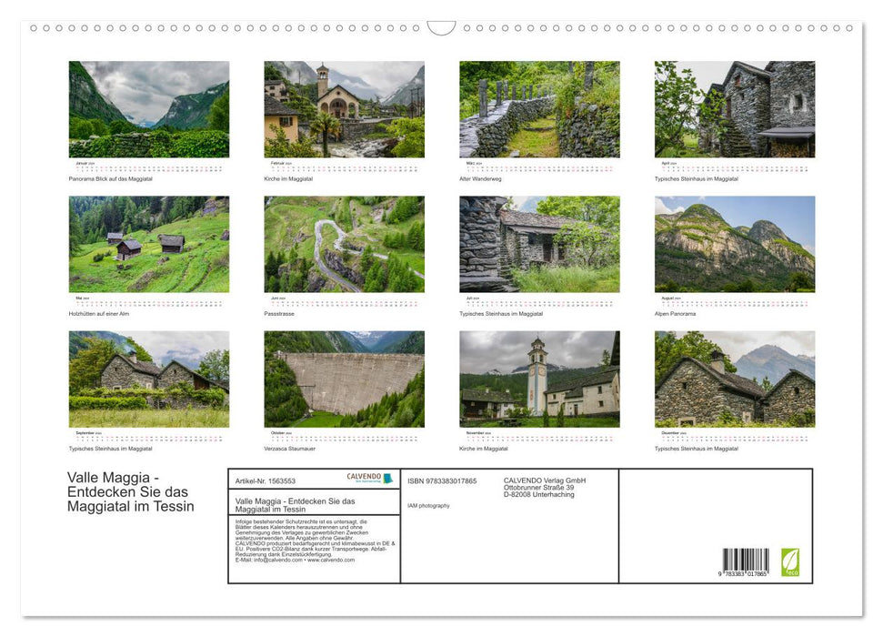 Valle Maggia - Entdecken Sie das Maggiatal im Tessin (CALVENDO Wandkalender 2024)