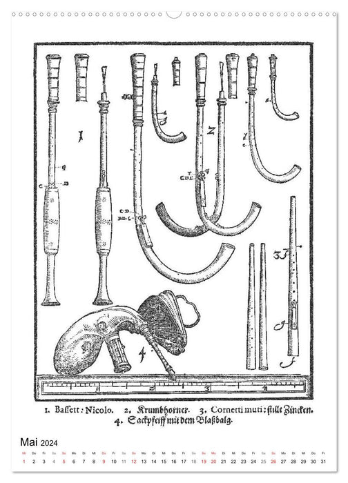 Michael Praetorius Syntagma Musicum (CALVENDO Premium Wandkalender 2024)