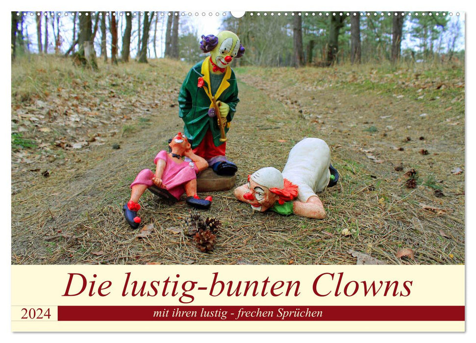 Les clowns rigolos et colorés (Calendrier mural CALVENDO 2024) 