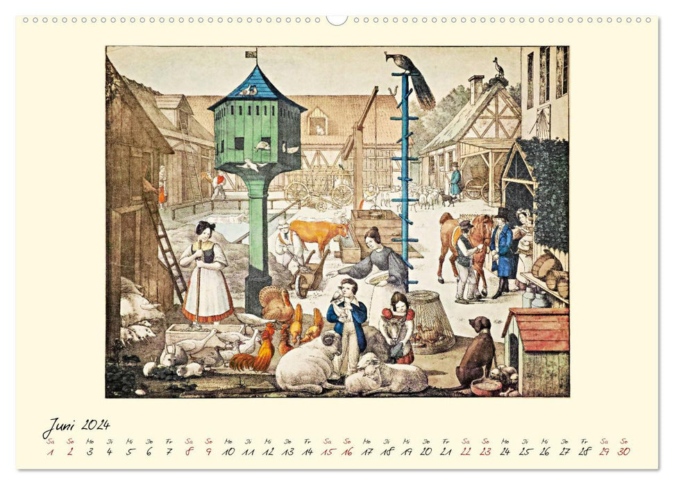 Alltagsleben der Biedermeier-Zeit (CALVENDO Wandkalender 2024)