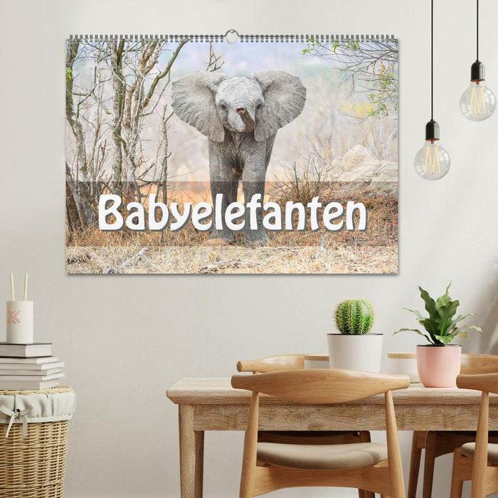 Babyelefanten (CALVENDO Wandkalender 2024)