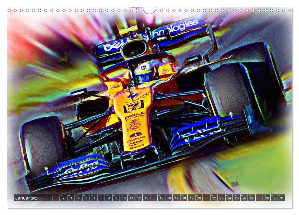 Fascinante Formule 1 (calendrier mural CALVENDO 2024) 
