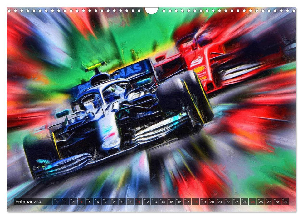 Fascinante Formule 1 (calendrier mural CALVENDO 2024) 