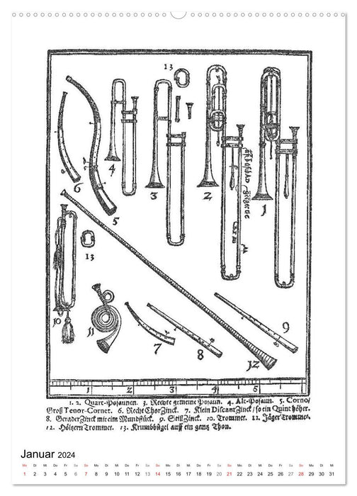 Michael Praetorius Syntagma Musicum (CALVENDO Wandkalender 2024)