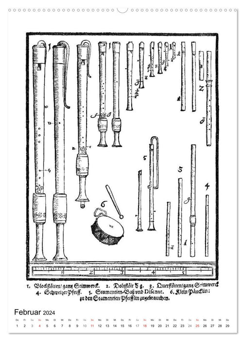 Michael Praetorius Syntagma Musicum (CALVENDO Wandkalender 2024)