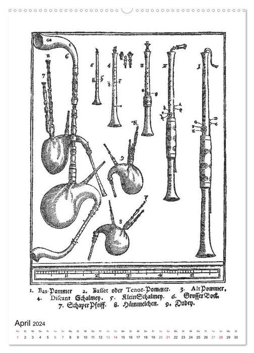 Michael Praetorius Syntagma Musicum (CALVENDO Wandkalender 2024)