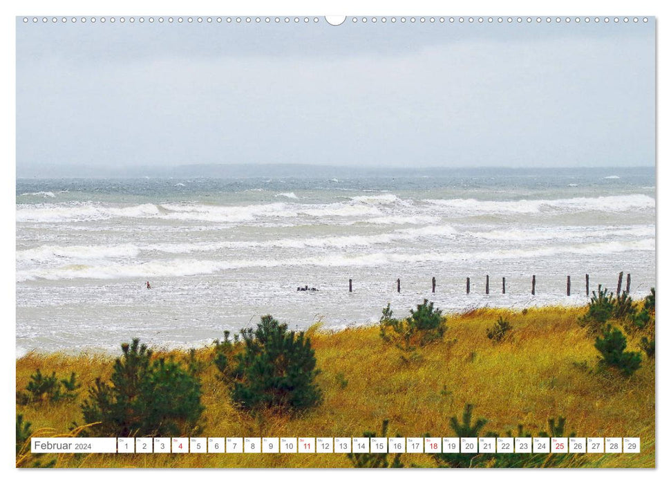 Rügen in Storm – Images fascinantes des forces élémentaires (Calvendo Premium Wall Calendar 2024) 