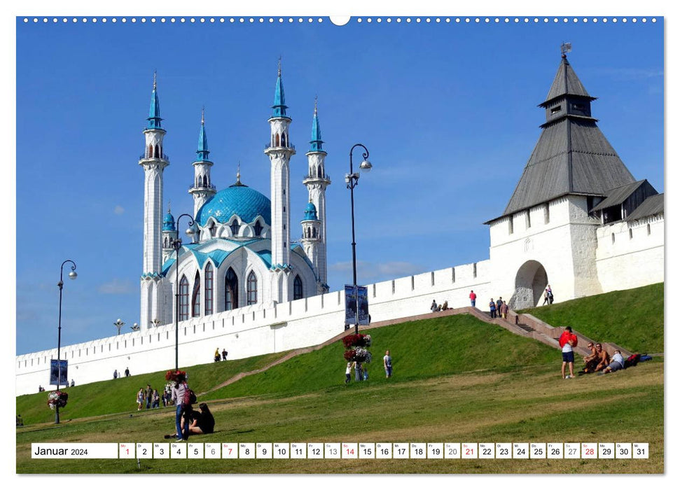 La mosquée Kul Sharif - joyau architectural de Kazan (Calvendo Premium Wall Calendar 2024) 