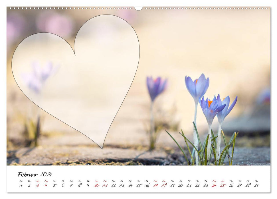 Blauer Blütentraum - Bastelkalender (CALVENDO Premium Wandkalender 2024)