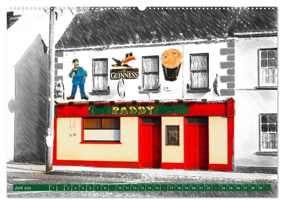Irish Pubfronts - Irlands urige Kneipen (CALVENDO Premium Wandkalender 2024)