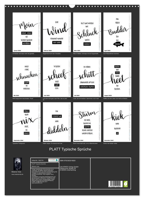 PLATT Typische Sprüche (CALVENDO Wandkalender 2024)