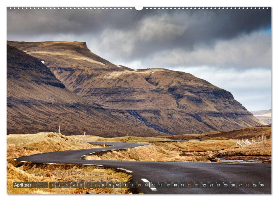 Îles Féroé - Paysages accidentés de l'Atlantique (Calendrier mural CALVENDO Premium 2024) 