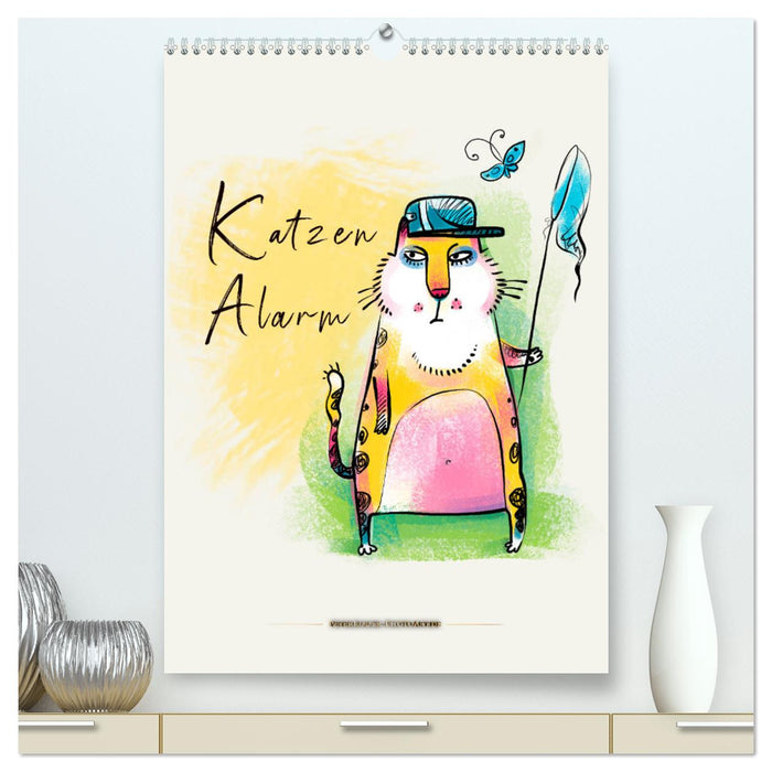 Alarme pour chat (Calendrier mural CALVENDO Premium 2024) 