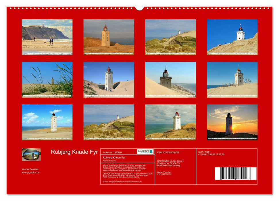 Rubjerg Knude Fyr (CALVENDO Premium Wandkalender 2024)