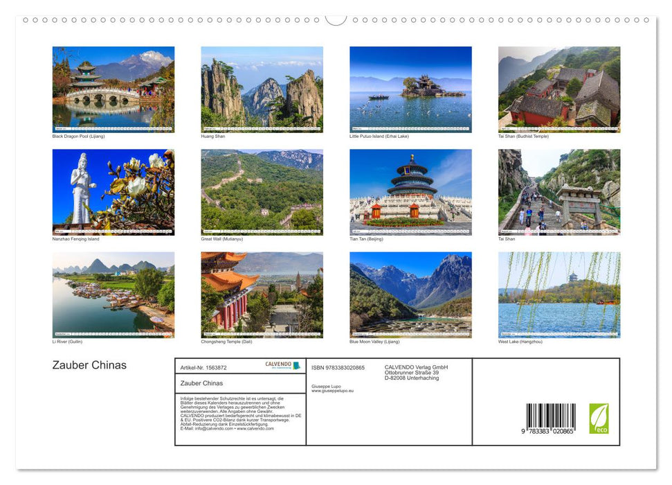 Magie de la Chine (Calendrier mural CALVENDO Premium 2024) 