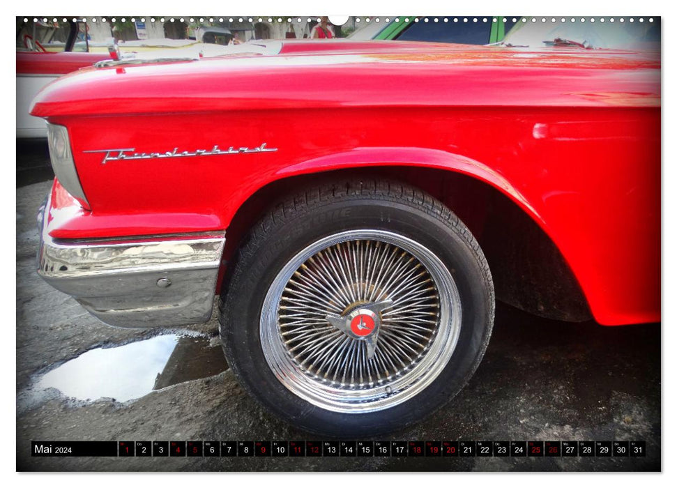 Best of Thunderbird - Une star parmi les voitures classiques de La Havane (Calvendo Premium Wall Calendar 2024) 
