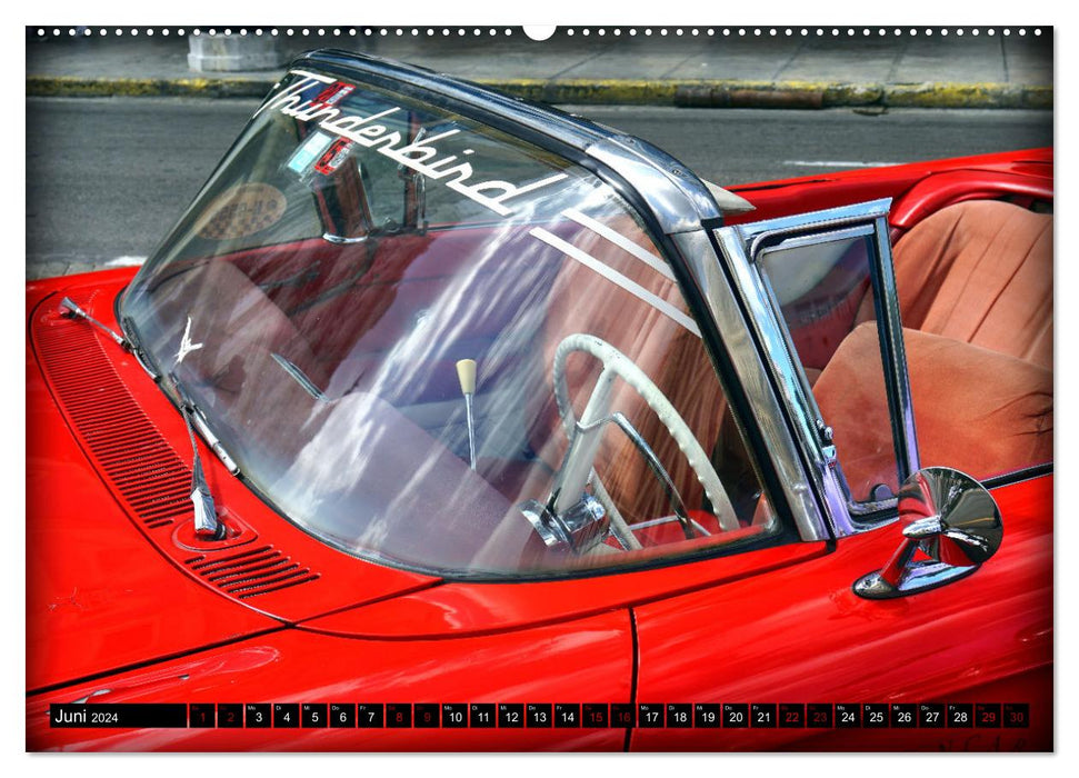 Best of Thunderbird - Une star parmi les voitures classiques de La Havane (Calvendo Premium Wall Calendar 2024) 