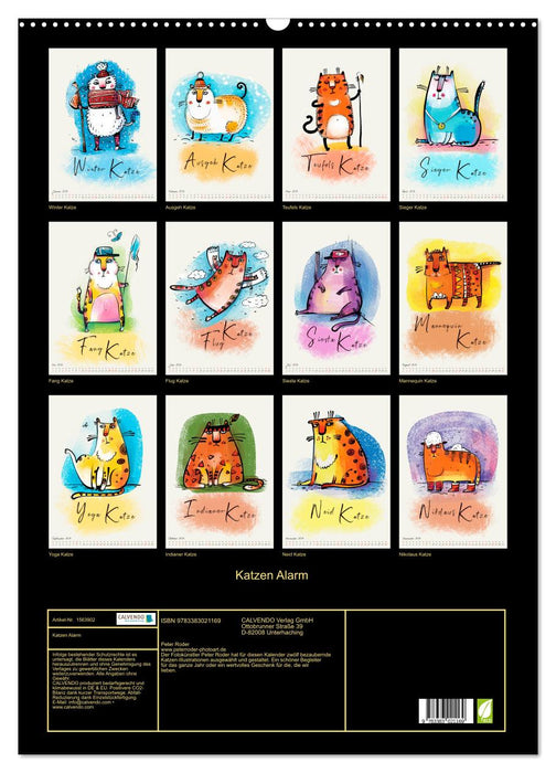 Alarme chat (Calendrier mural CALVENDO 2024) 