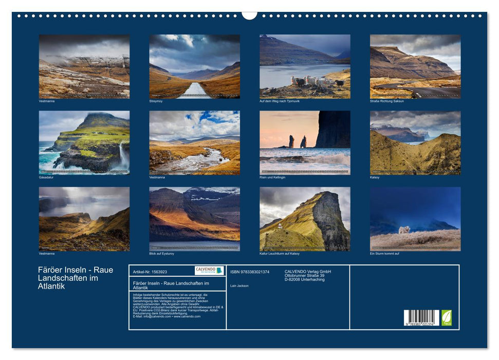 Färöer Inseln - Raue Landschaften im Atlantik (CALVENDO Wandkalender 2024)