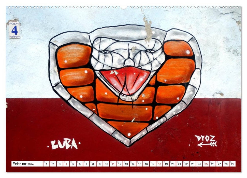 tierisch kubanisch - Graffiti in Havanna (CALVENDO Wandkalender 2024)