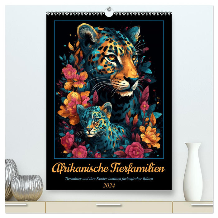 Familles d'animaux africains (Calendrier mural CALVENDO Premium 2024) 