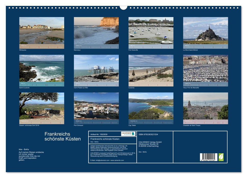 Frankreichs schönste Küsten (CALVENDO Wandkalender 2024)