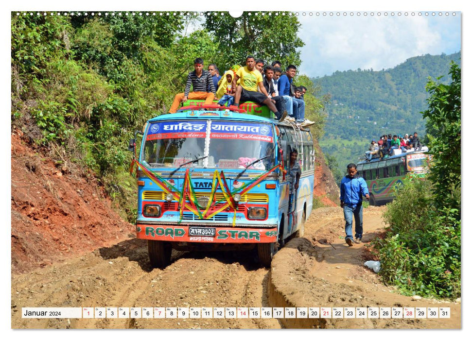 NÉPAL, le tour du Manaslu (Calendrier mural CALVENDO Premium 2024) 