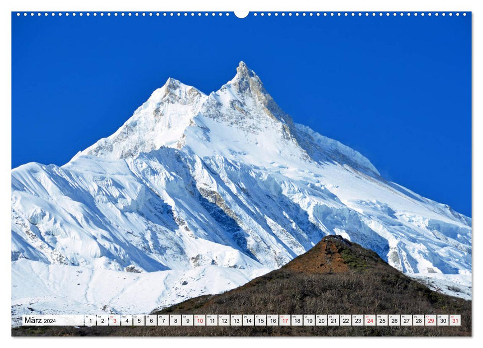 NEPAL, die Umrundung des Manaslu (CALVENDO Premium Wandkalender 2024)