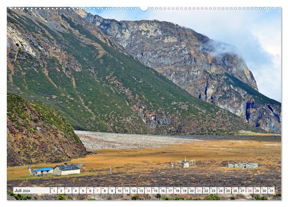 NÉPAL, le tour du Manaslu (Calendrier mural CALVENDO Premium 2024) 