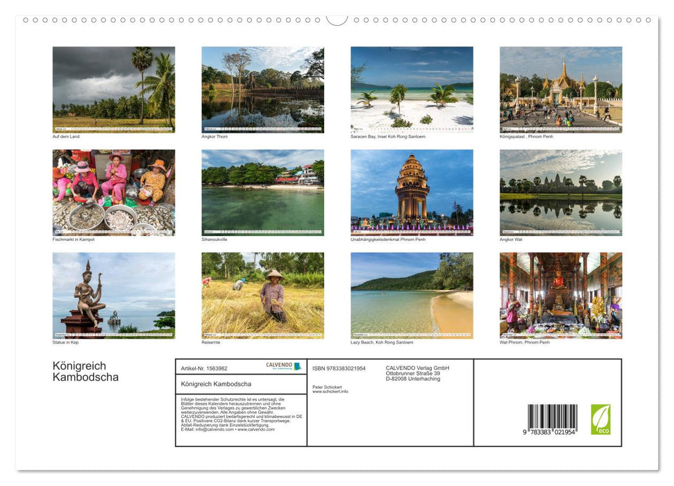 Königreich Kambodscha (CALVENDO Premium Wandkalender 2024)