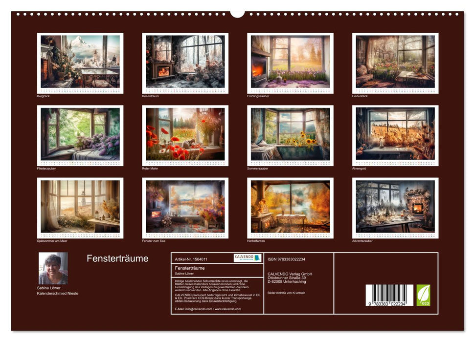 Rêves de fenêtre (Calendrier mural CALVENDO Premium 2024) 