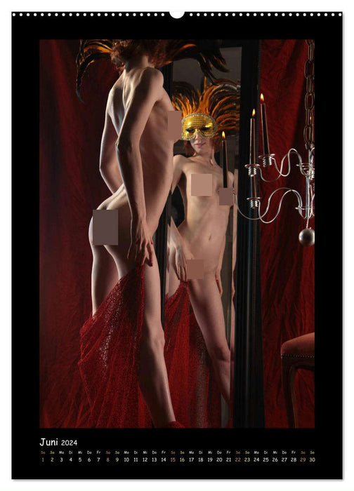 Nackt im Spiegel (CALVENDO Wandkalender 2024)
