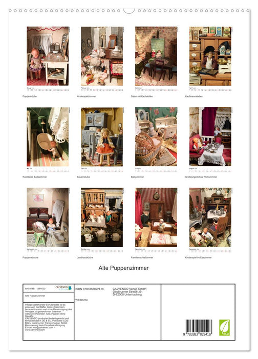 Old doll rooms (CALVENDO Premium wall calendar 2024) 