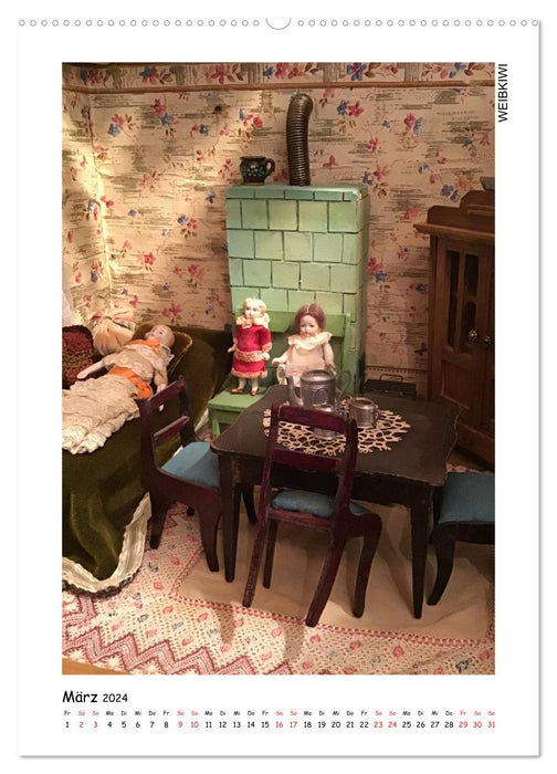 Anciennes chambres de poupées (Calendrier mural CALVENDO Premium 2024) 