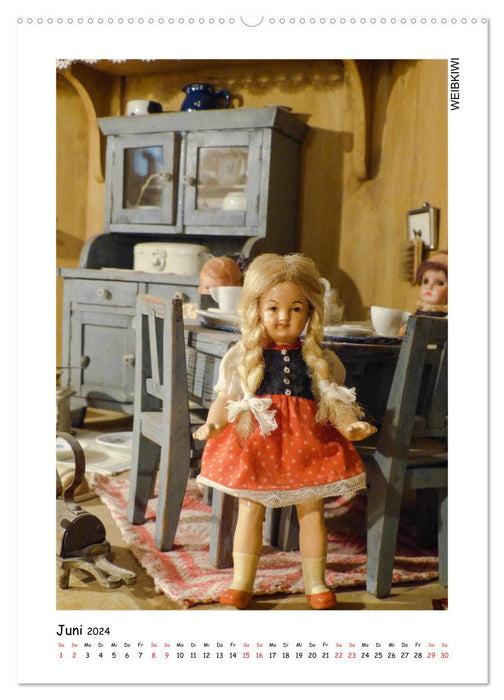 Old doll rooms (CALVENDO Premium wall calendar 2024) 