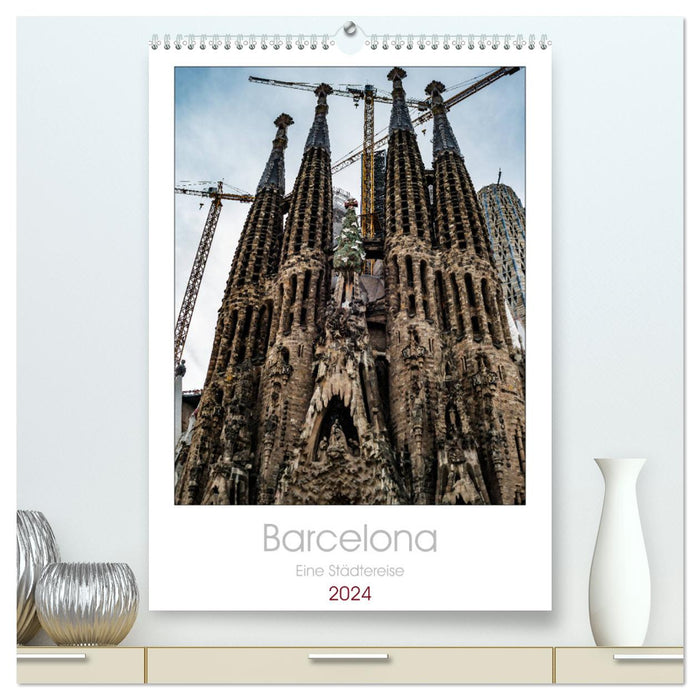 Barcelona - A city trip (CALVENDO Premium Wall Calendar 2024) 