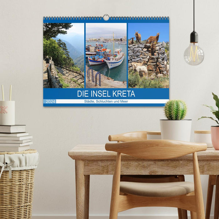 The island of Crete - cities, gorges and sea (CALVENDO wall calendar 2024) 