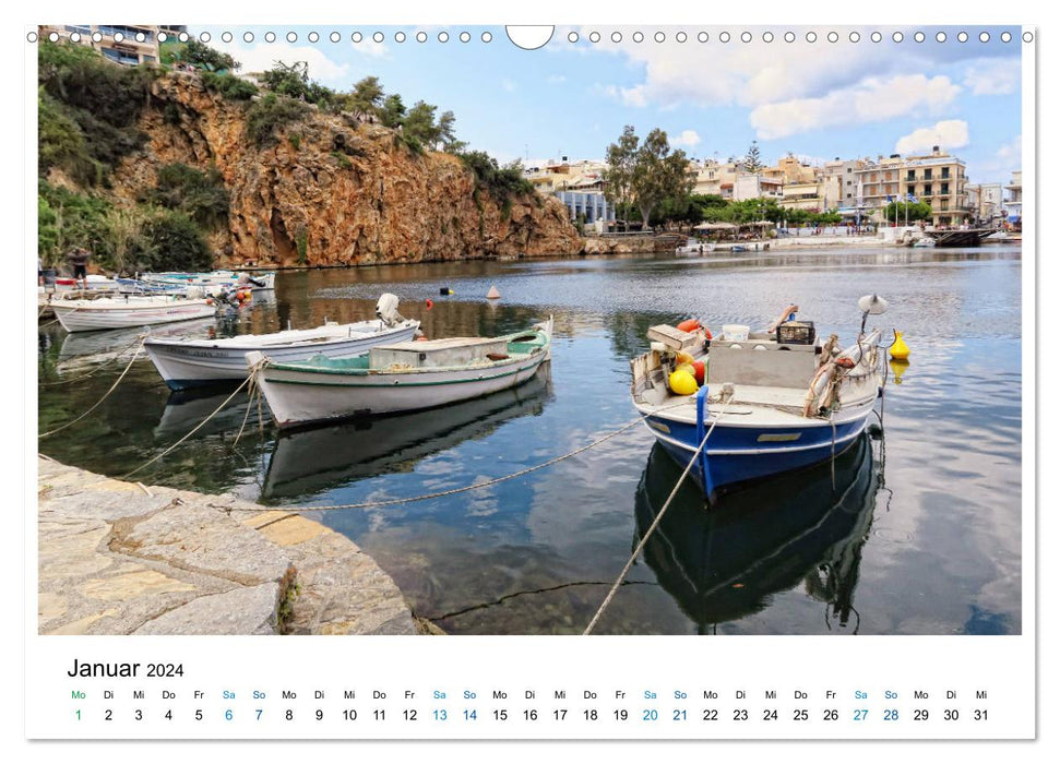 The island of Crete - cities, gorges and sea (CALVENDO wall calendar 2024) 