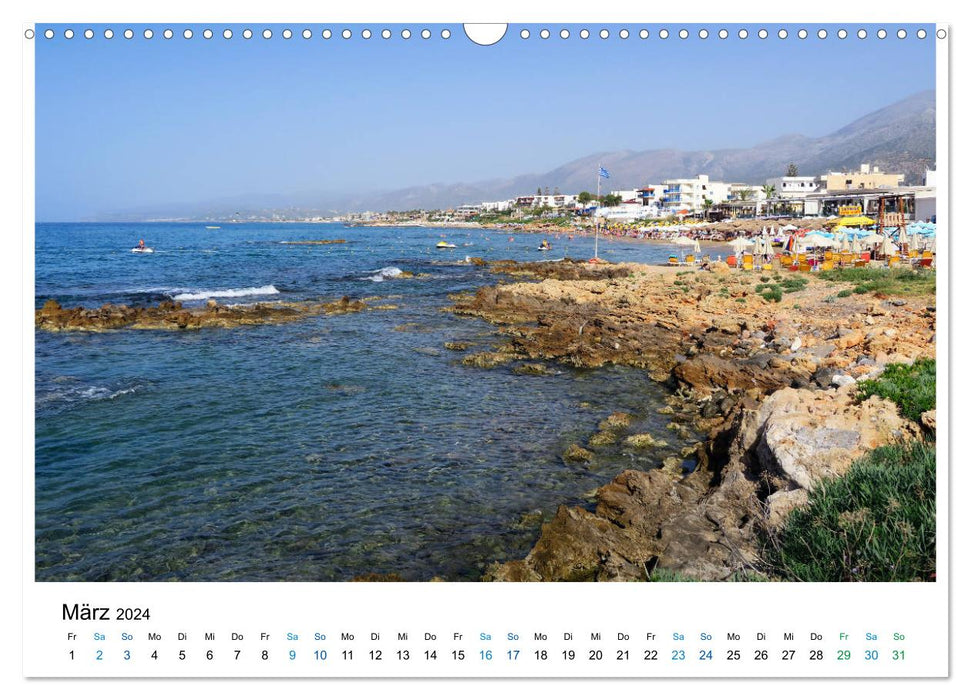 The island of Crete - cities, gorges and sea (CALVENDO wall calendar 2024) 