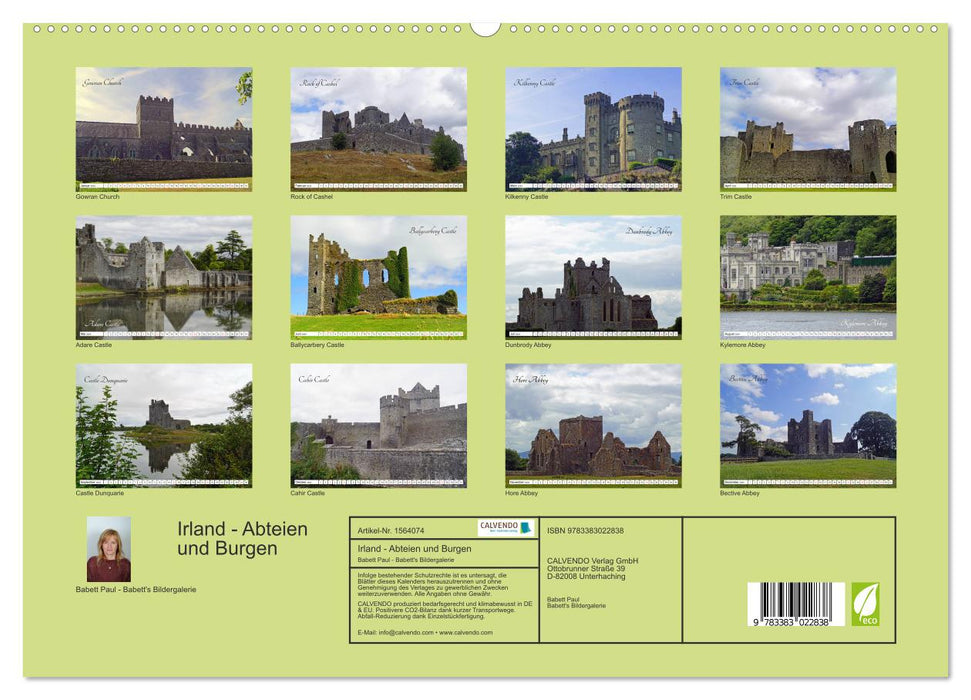 Ireland - Abbeys and Castles (CALVENDO Premium Wall Calendar 2024) 