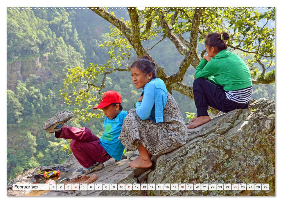 NÉPAL, le tour du monde du Manaslu (calendrier mural CALVENDO 2024) 