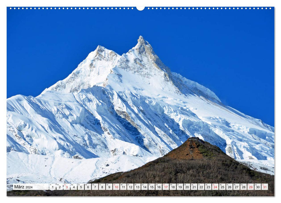 NÉPAL, le tour du monde du Manaslu (calendrier mural CALVENDO 2024) 