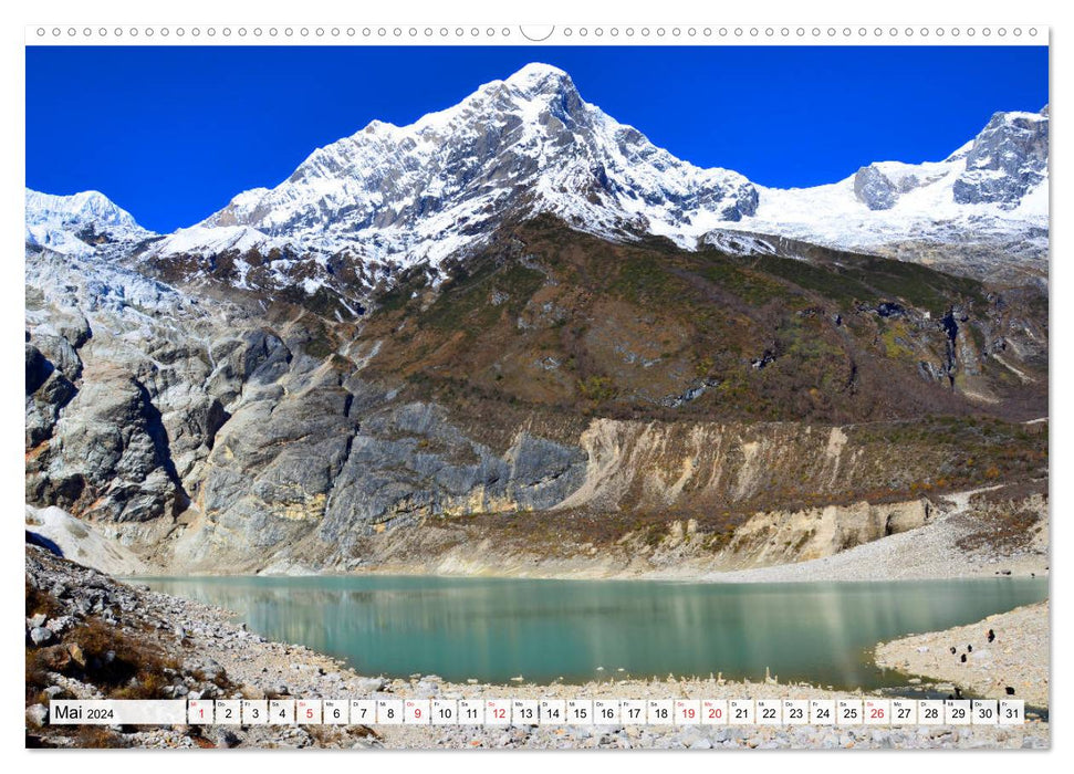 NÉPAL, le tour du monde du Manaslu (calendrier mural CALVENDO 2024) 