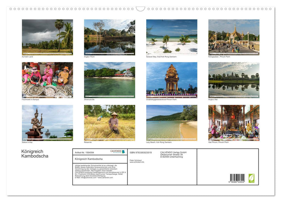 Kingdom of Cambodia (CALVENDO wall calendar 2024) 